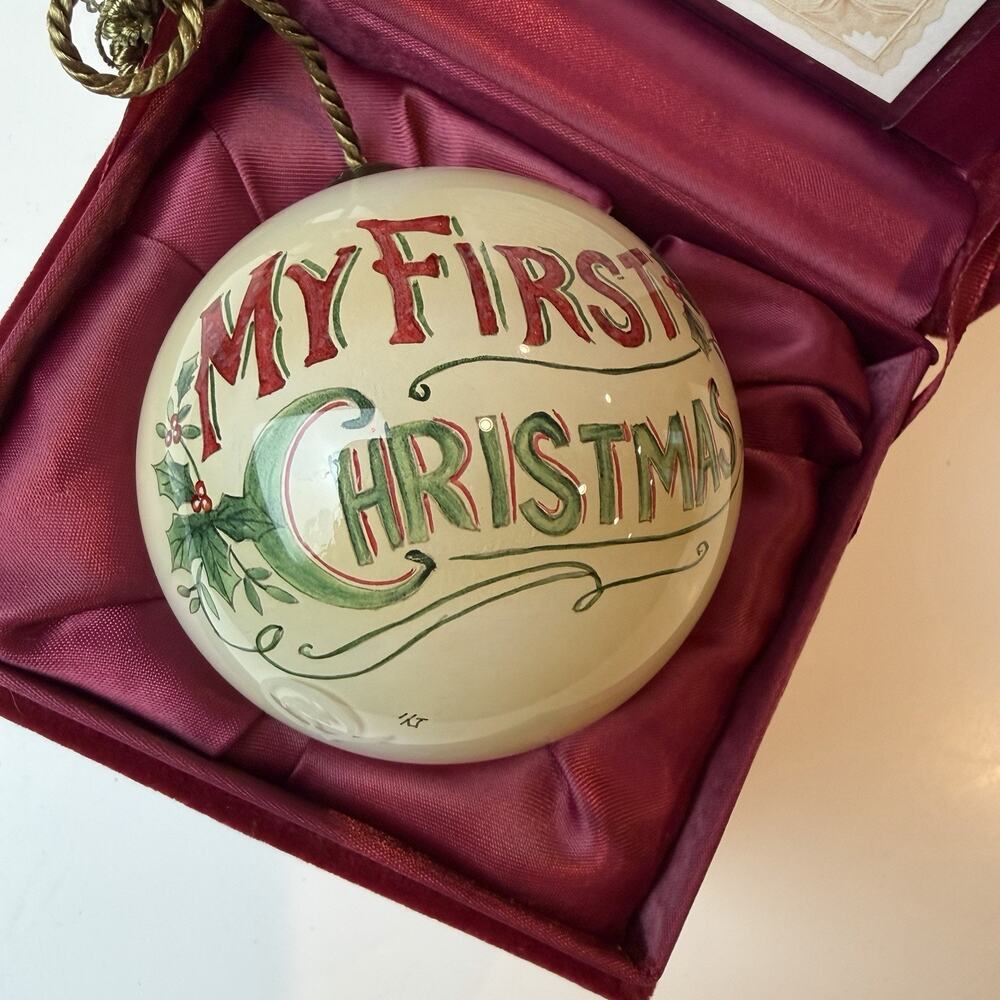 Ne'Qwa Art My First Christmas Glass Ornament 7141152 Rocking Horse